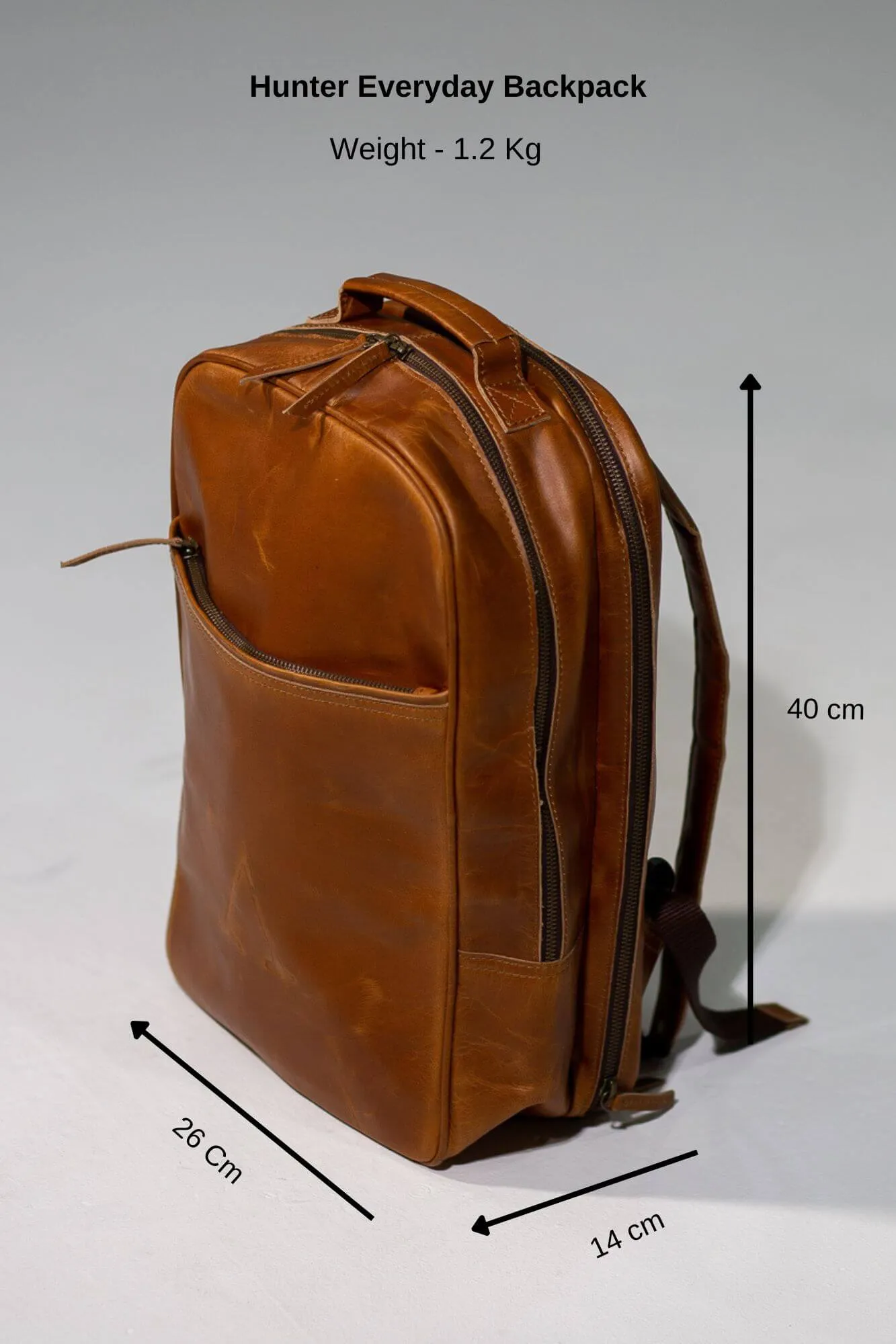 Hunter Leather Tan Backpack