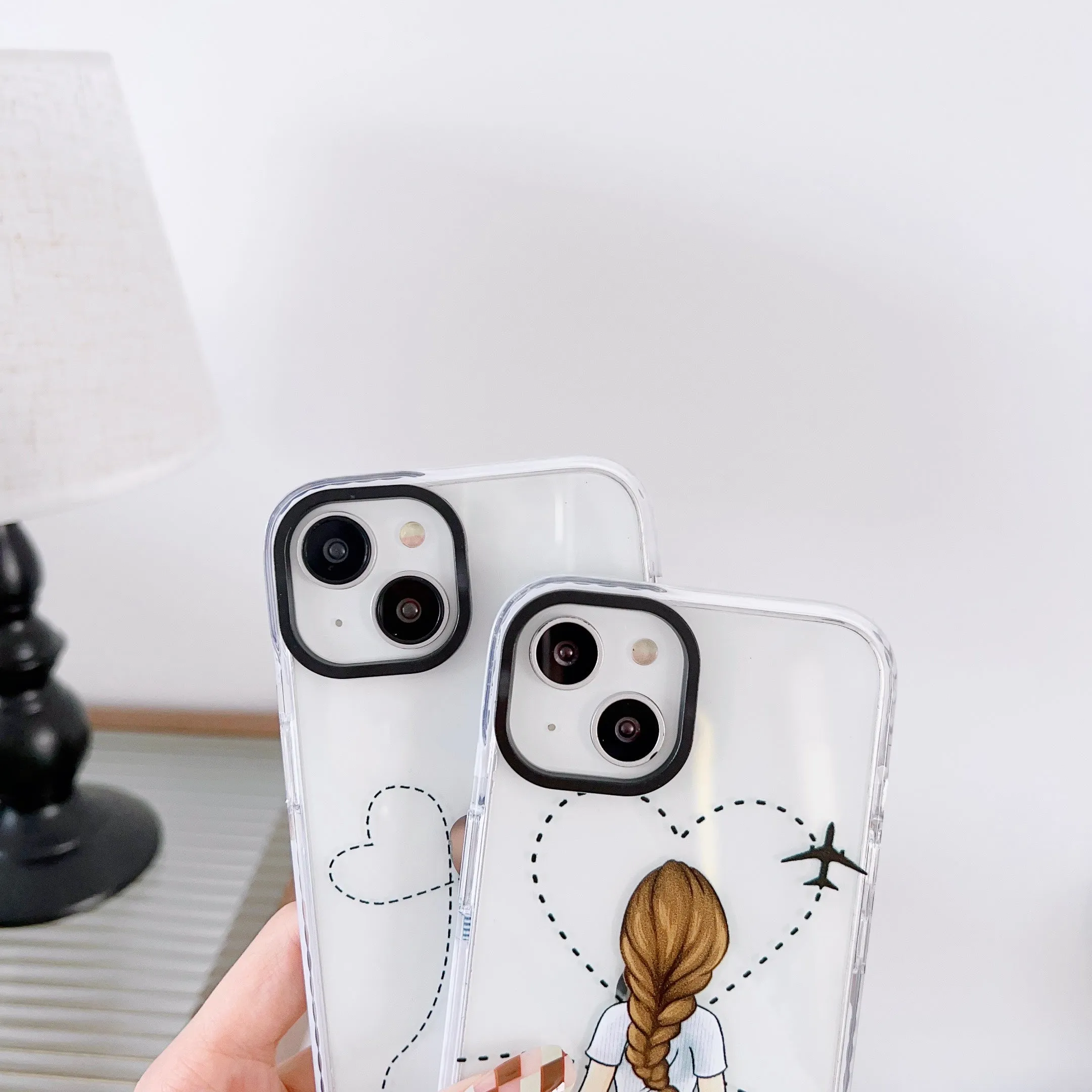 iPhone Impact Proof Customised Silicon Case ( Travelling Girl )