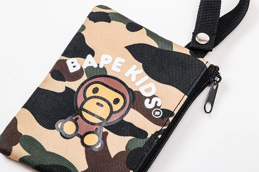 Japanese magazine gift Bape kids 2 in 1 Camouflage Bag set