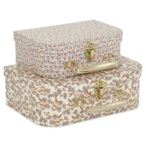 Konges Sløjd 2 Suitcase Set - Orangerie Bleu/Fleur de Glace