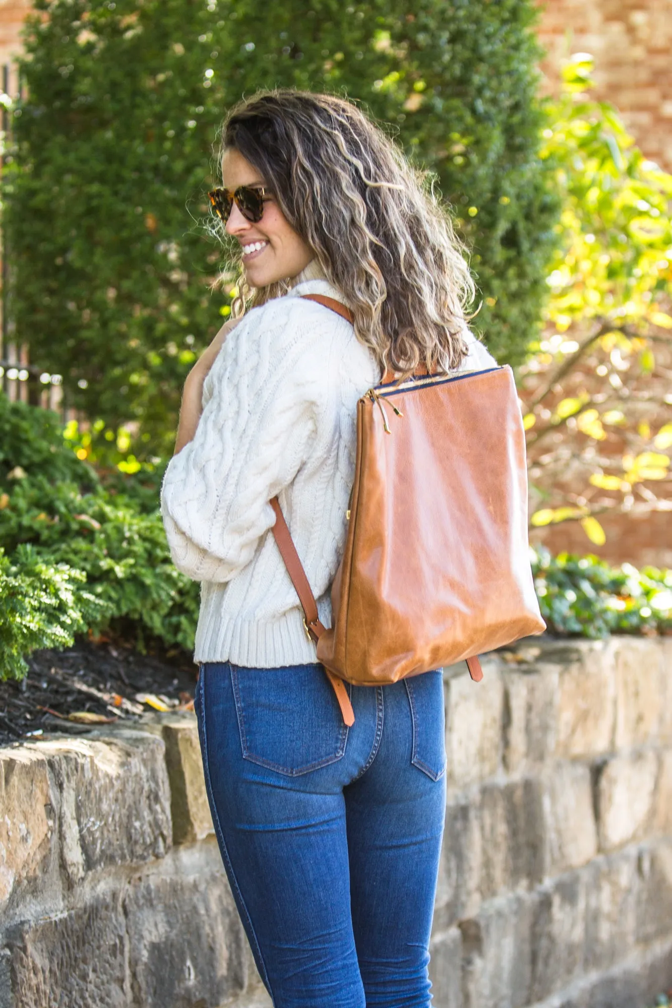 LARGE FRANNY BACKPACK | SADDLE