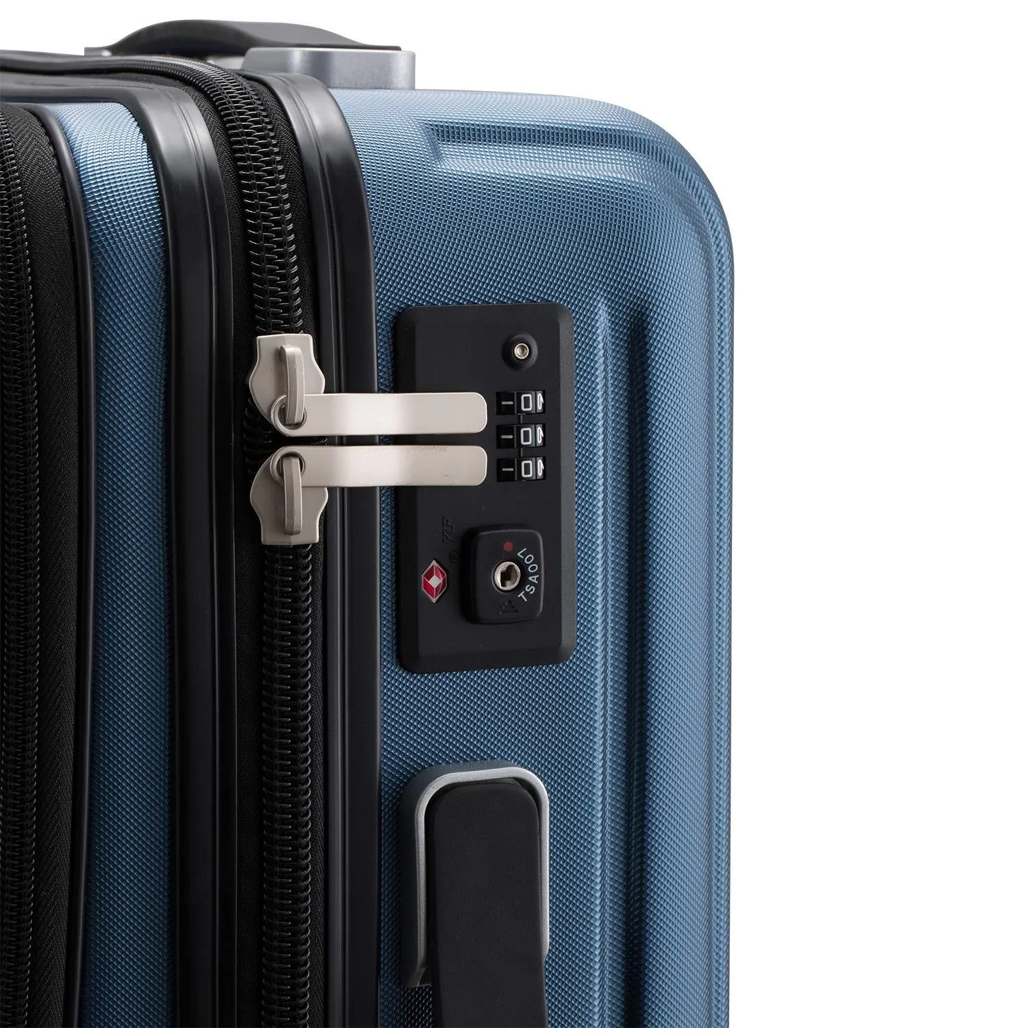 LEVEL8 Luggage Hardside Suitcase PC ABS Spinner Built-in TSA Lock, Carry on 20" (Blue)