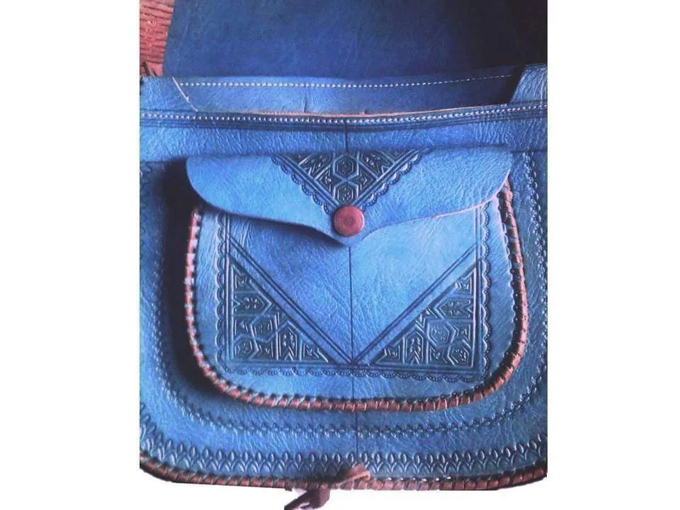 LSSAN Handbag - Large size - Blue Turquoise - Square