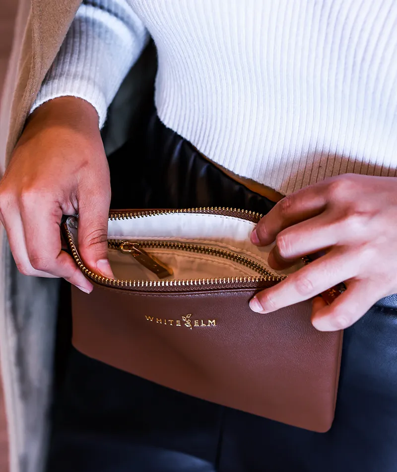 Maia Cosmetic Bag - Coffee Brown