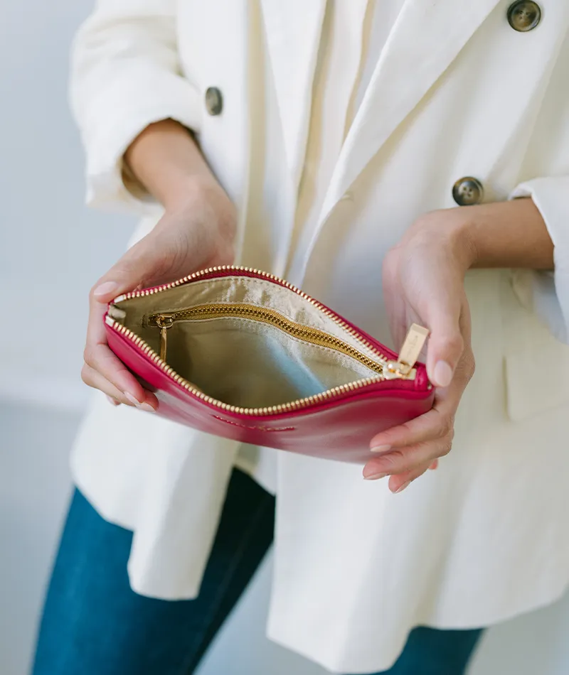 Maia Cosmetic Bag - Cranberry