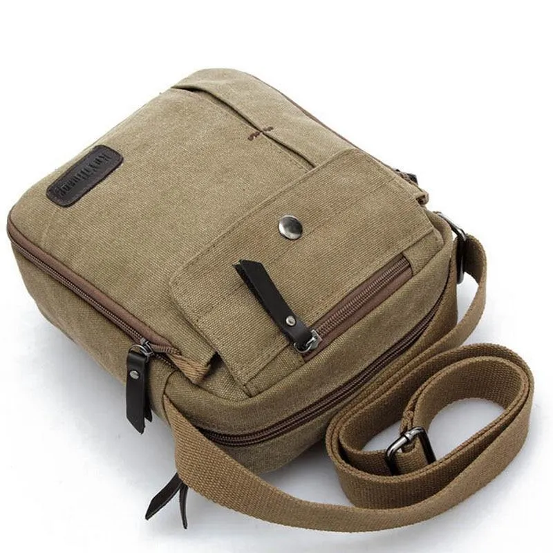 Men's Canvas Messenger/Travel Shoulder Bag