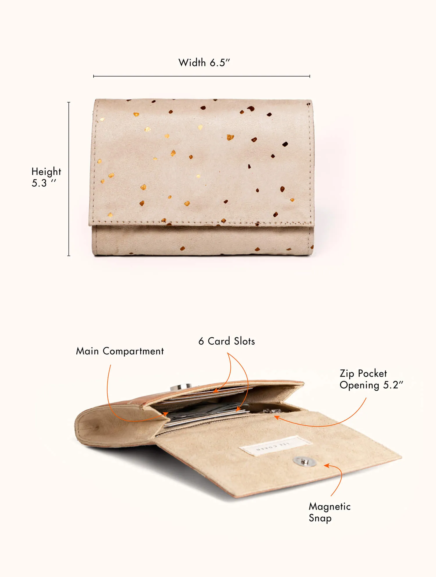 Minimal Wallet, Confetti Sand