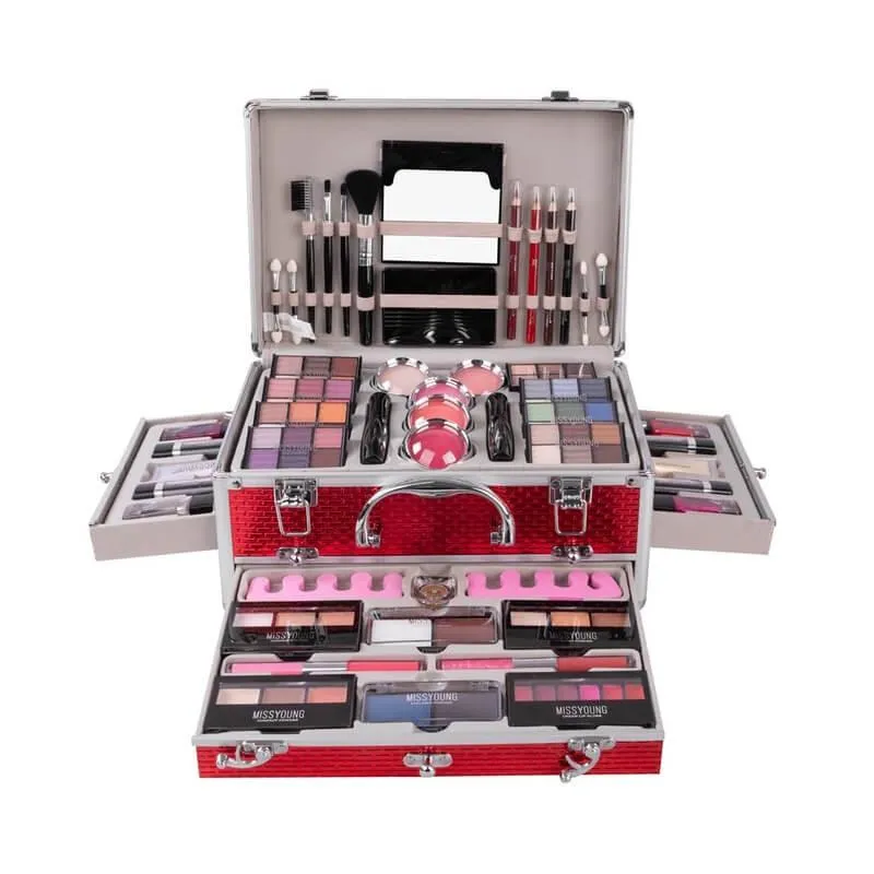 Miss Young MC1149 All in One Professional Makeup Kit for Women Full Kit Suitcase, Include Eyeshadow Palette, Lipstick Set, Concealer, Foundation, Lipgloss, Makeup Brush