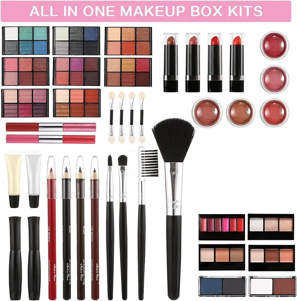 Miss Young MC1149 All in One Professional Makeup Kit for Women Full Kit Suitcase, Include Eyeshadow Palette, Lipstick Set, Concealer, Foundation, Lipgloss, Makeup Brush