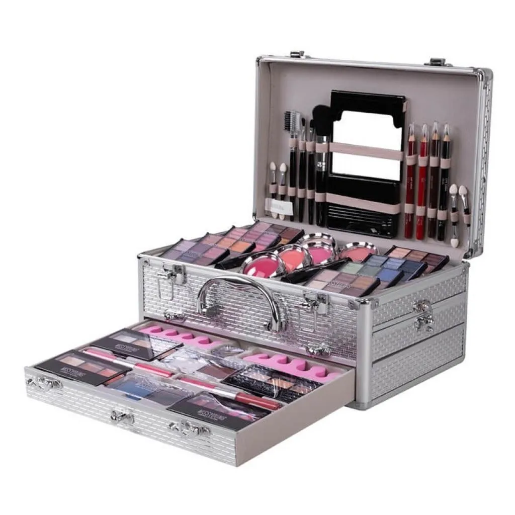 Miss Young MC1149 All in One Professional Makeup Kit for Women Full Kit Suitcase, Include Eyeshadow Palette, Lipstick Set, Concealer, Foundation, Lipgloss, Makeup Brush