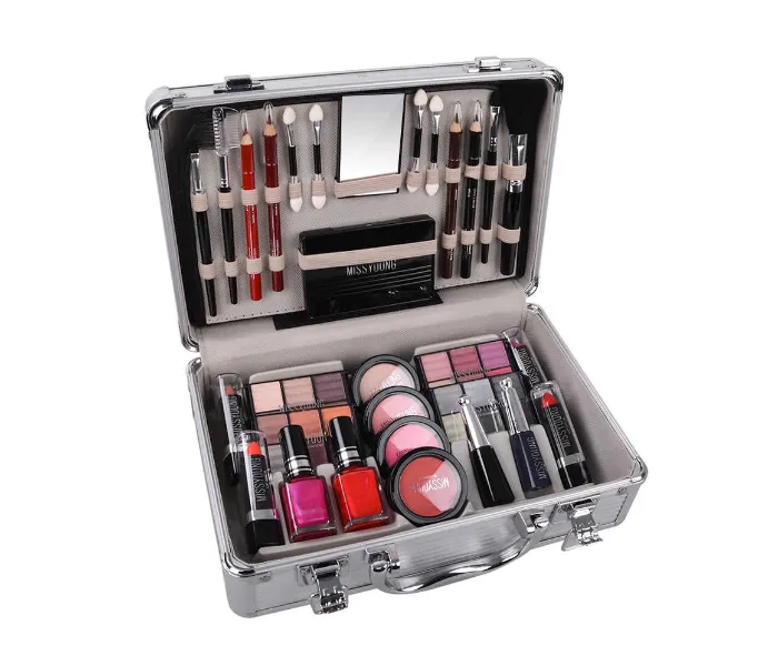 Miss Young MC1157 Make-Up Kit Suitcase with Cosmetics, Brushes, Eyeshadow & Mirror