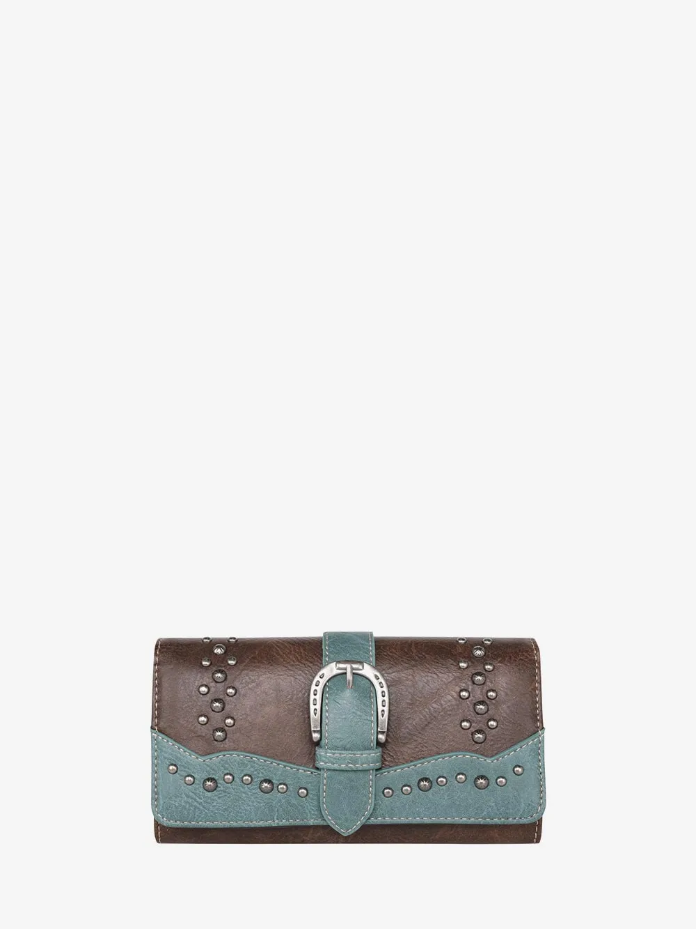 Montana West Buckle Studded Wallet