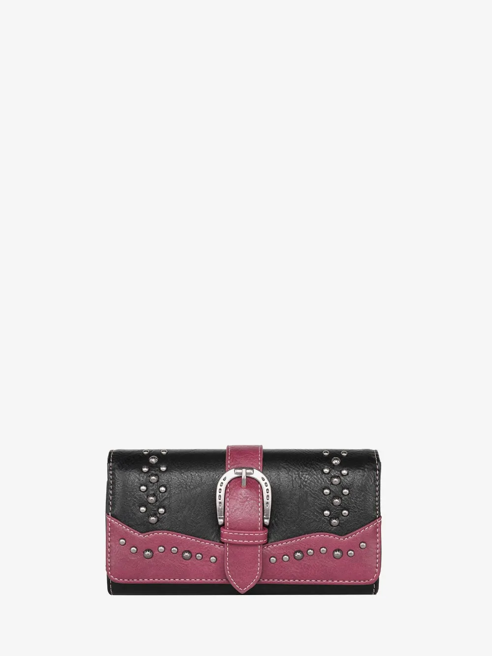 Montana West Buckle Studded Wallet