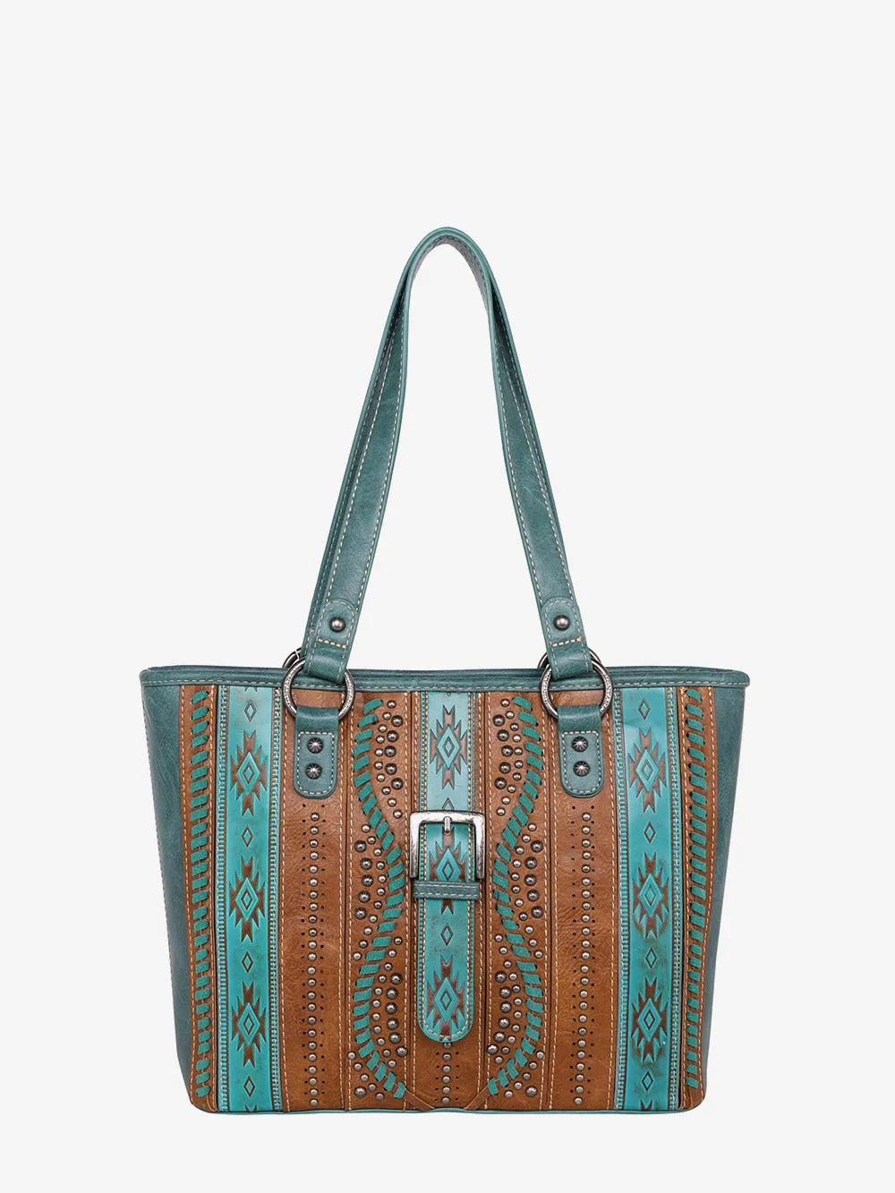 Montana West Embossed Geometric Aztec Handbag Set