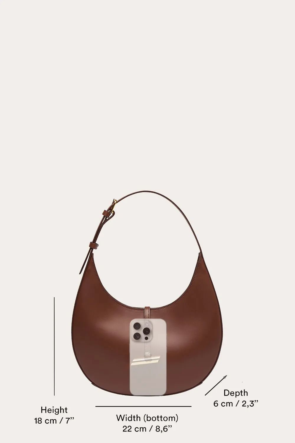 Moon Shoulder Bag Dark Brown