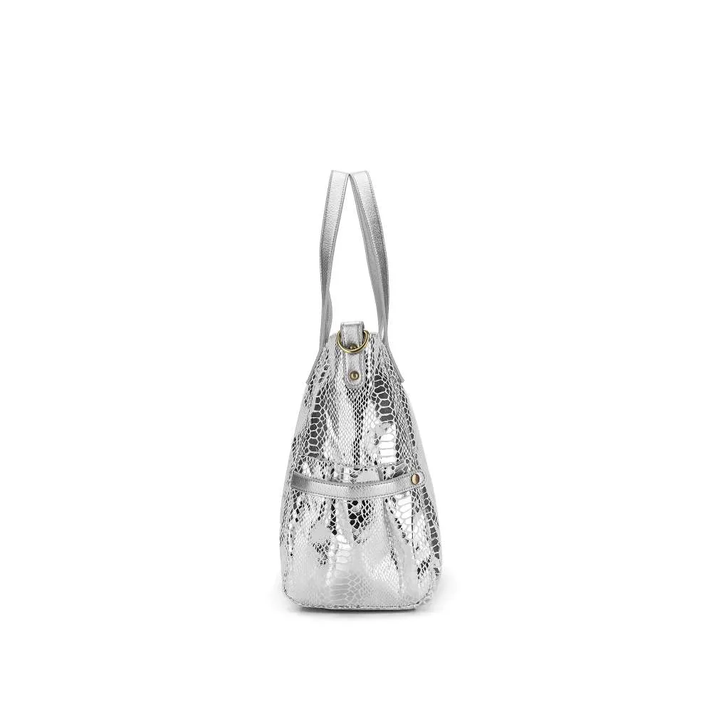 Natalia Silver 2 Piece Handbag Set