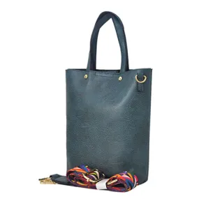 Navy Faux Leather NGIL Bucket Handbag