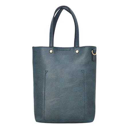 Navy Faux Leather NGIL Bucket Handbag