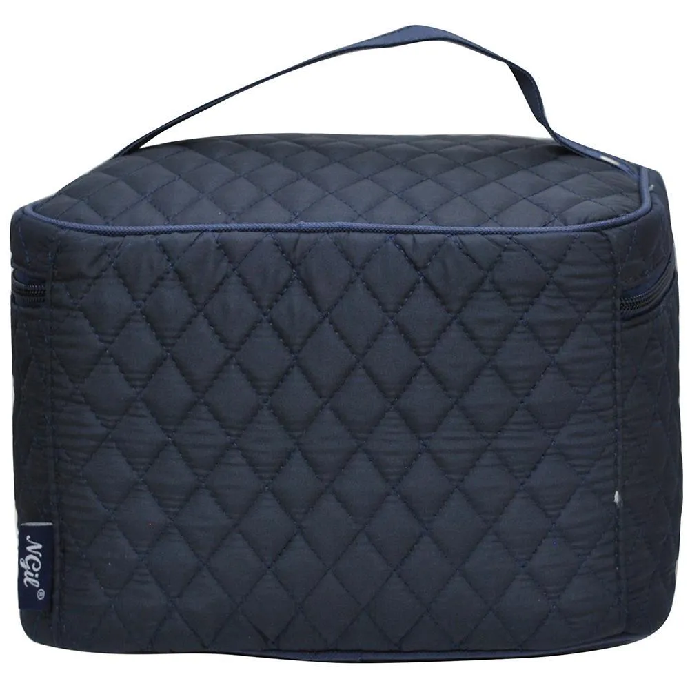 Navy NGIL Large Top Handle Cosmetic Case