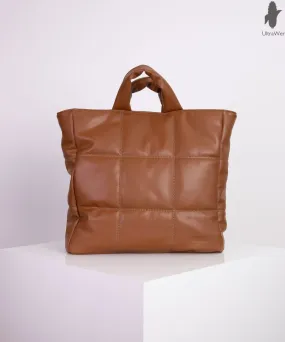 nuuwaï - Vegan Quilted Handbag - LINN caramel brown