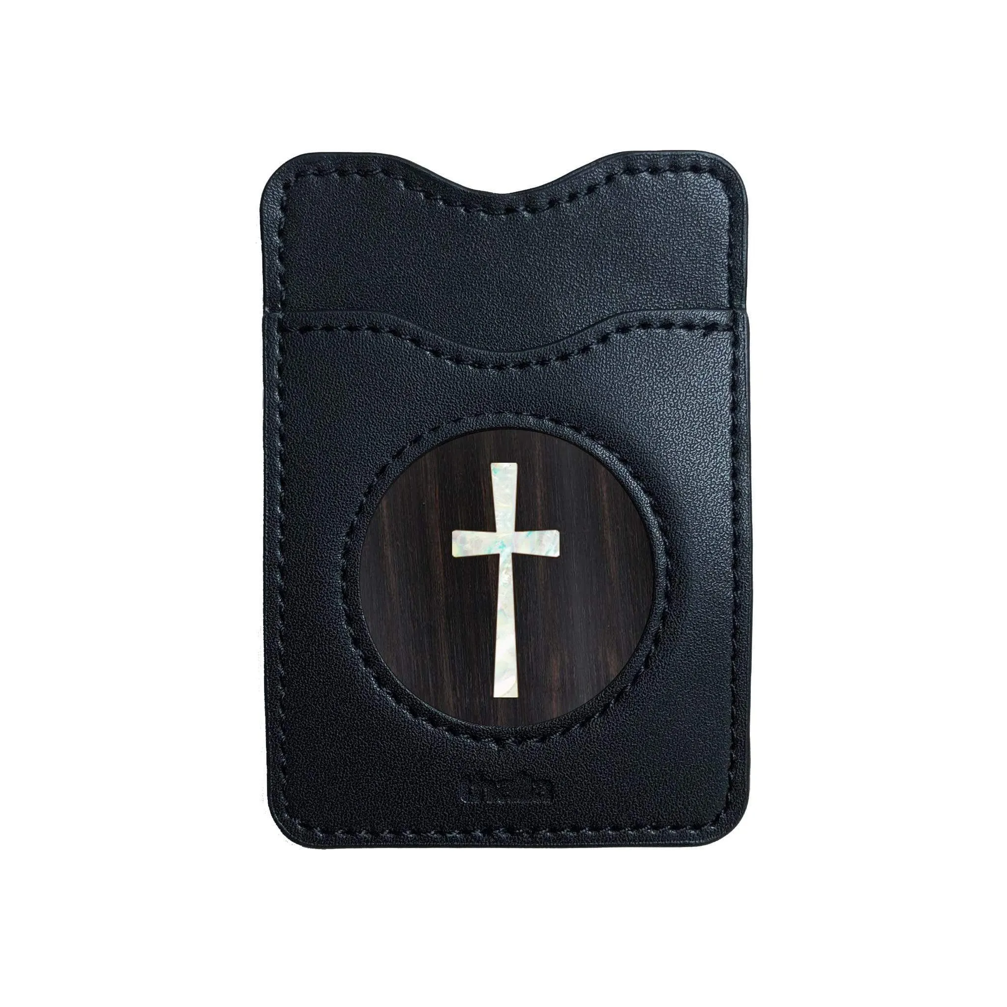 Pearl Cross | Leather Phone Wallet