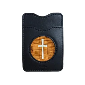 Pearl Cross | Leather Phone Wallet