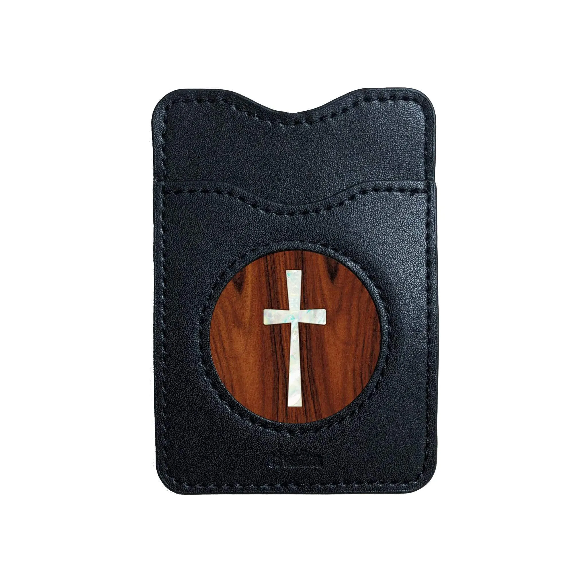 Pearl Cross | Leather Phone Wallet