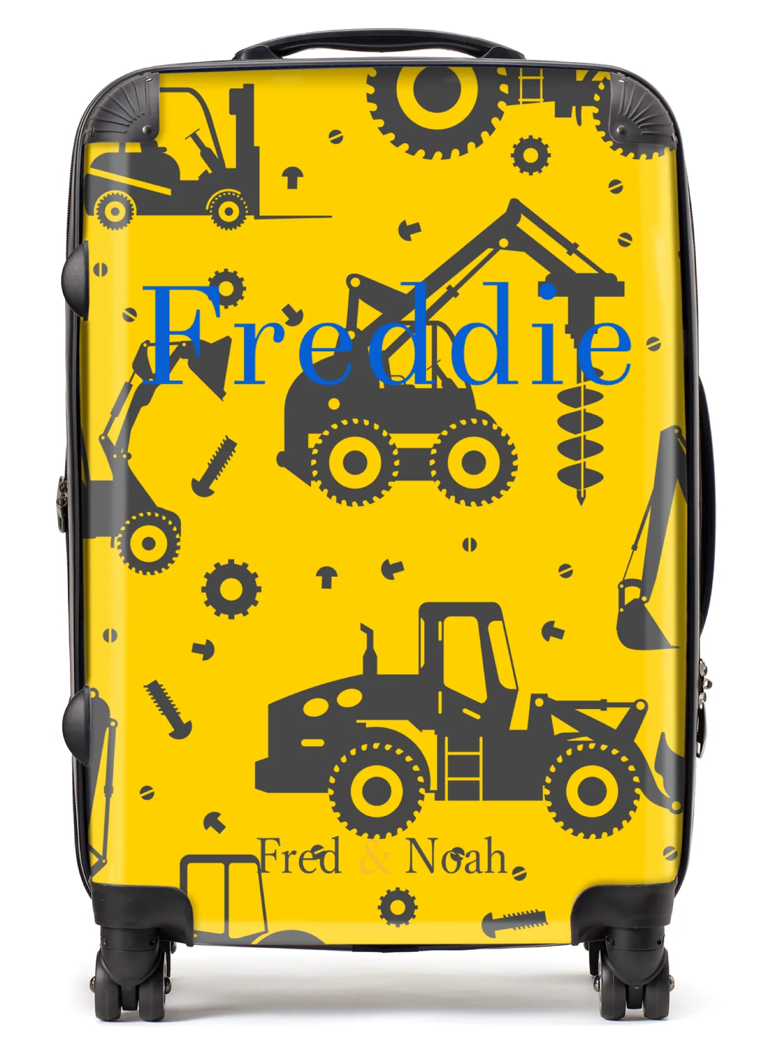 Personalised Digger print Suitcase