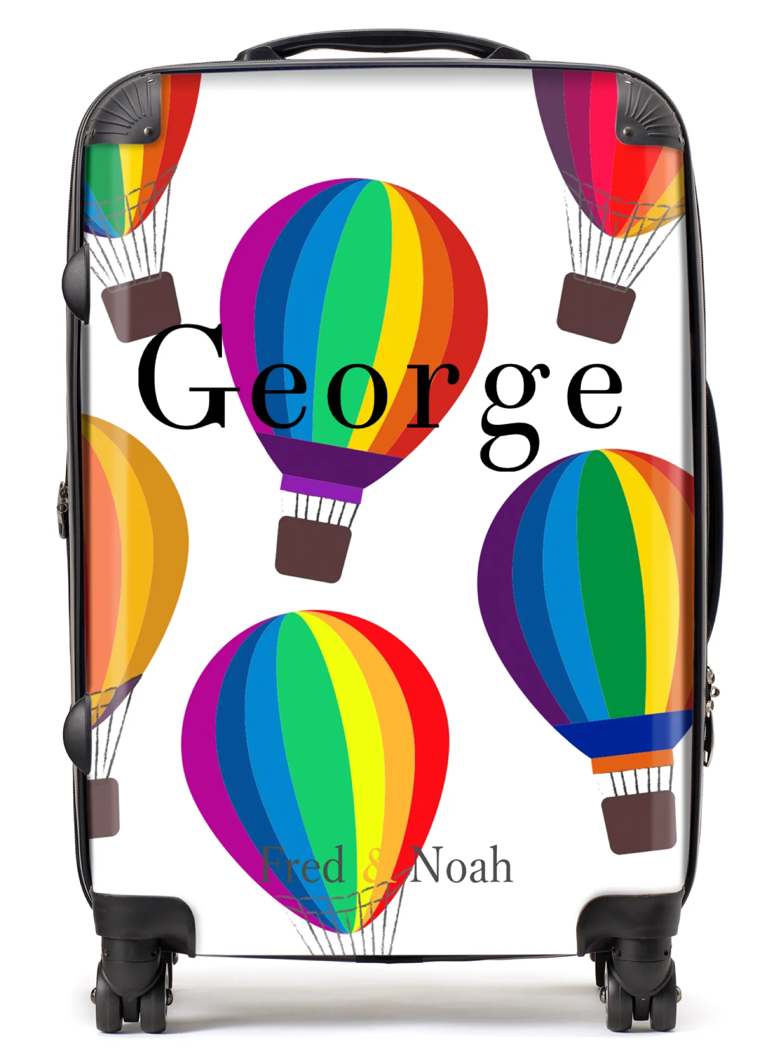 Personalised Hot air balloon print Suitcase