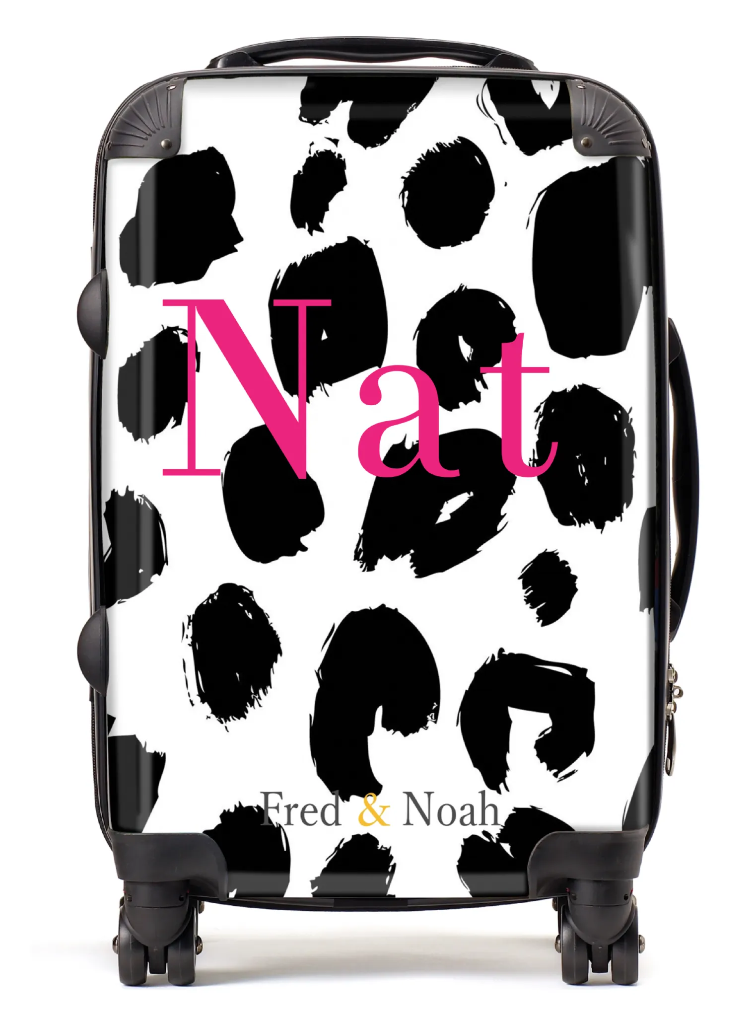 Personalised Mono leopard print Suitcase