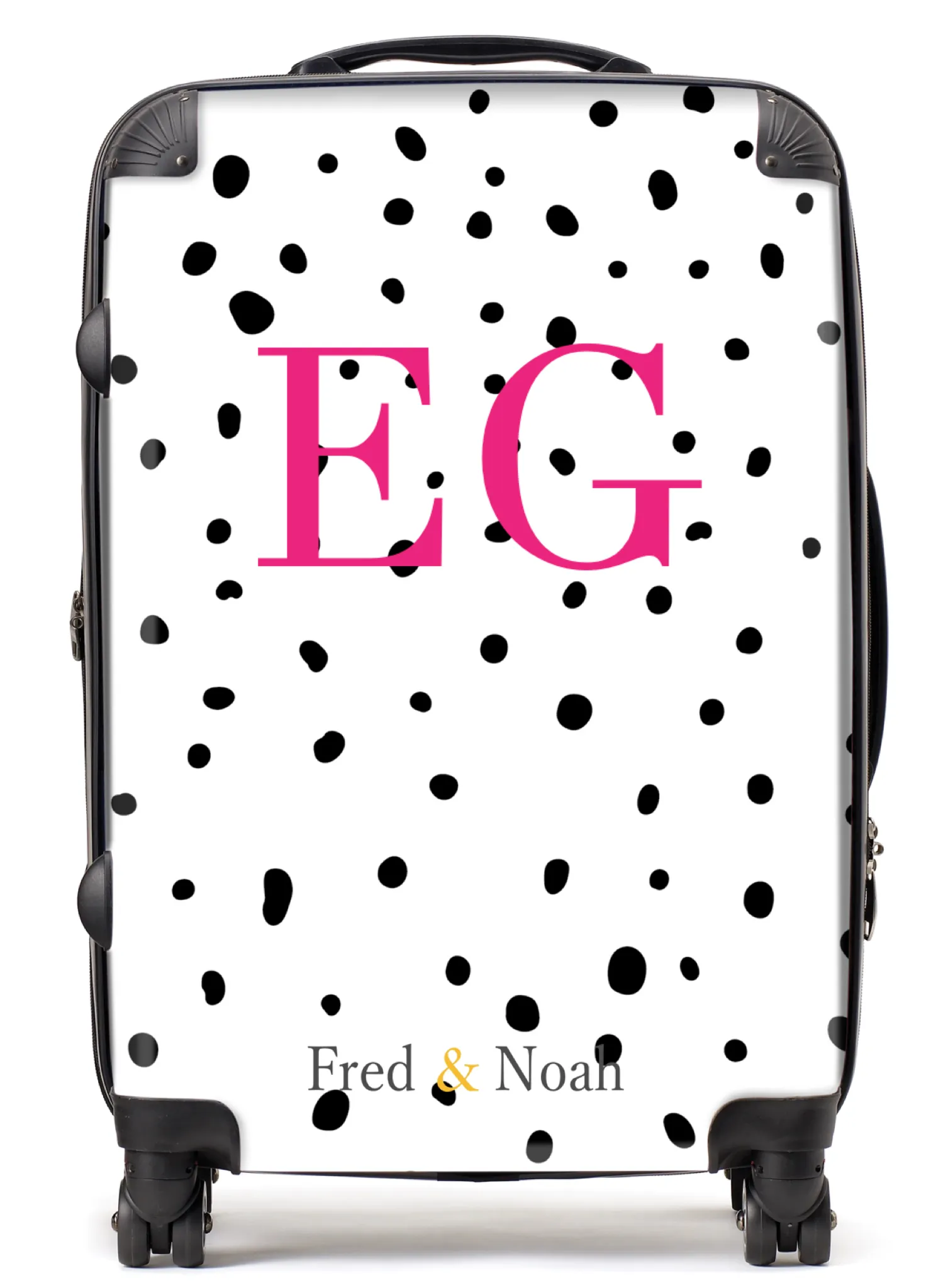 Personalised Mono Polka dot Suitcase