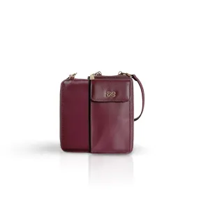 PHONE WALLET PU RED WINE