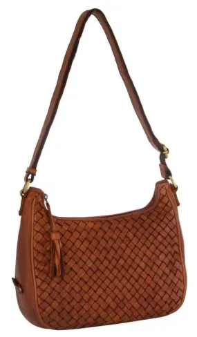 Pierre Cardin Woven Leather Shoulder Bag PC3316