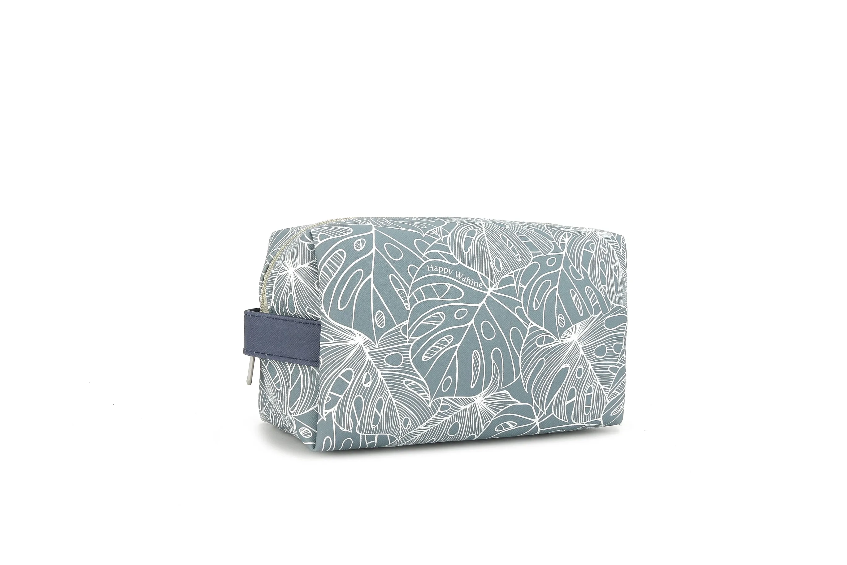 Pouch Cosmetic Monstera Lines Grey