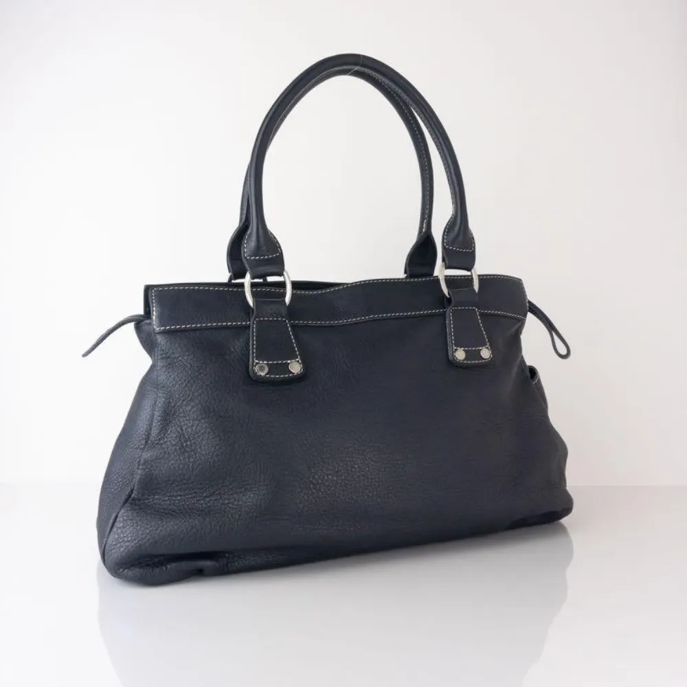 (Pre Owned) Longchamp Leather Shoulder Bag - Black