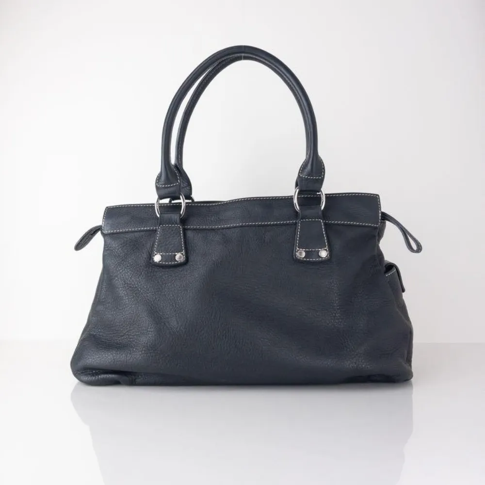 (Pre Owned) Longchamp Leather Shoulder Bag - Black