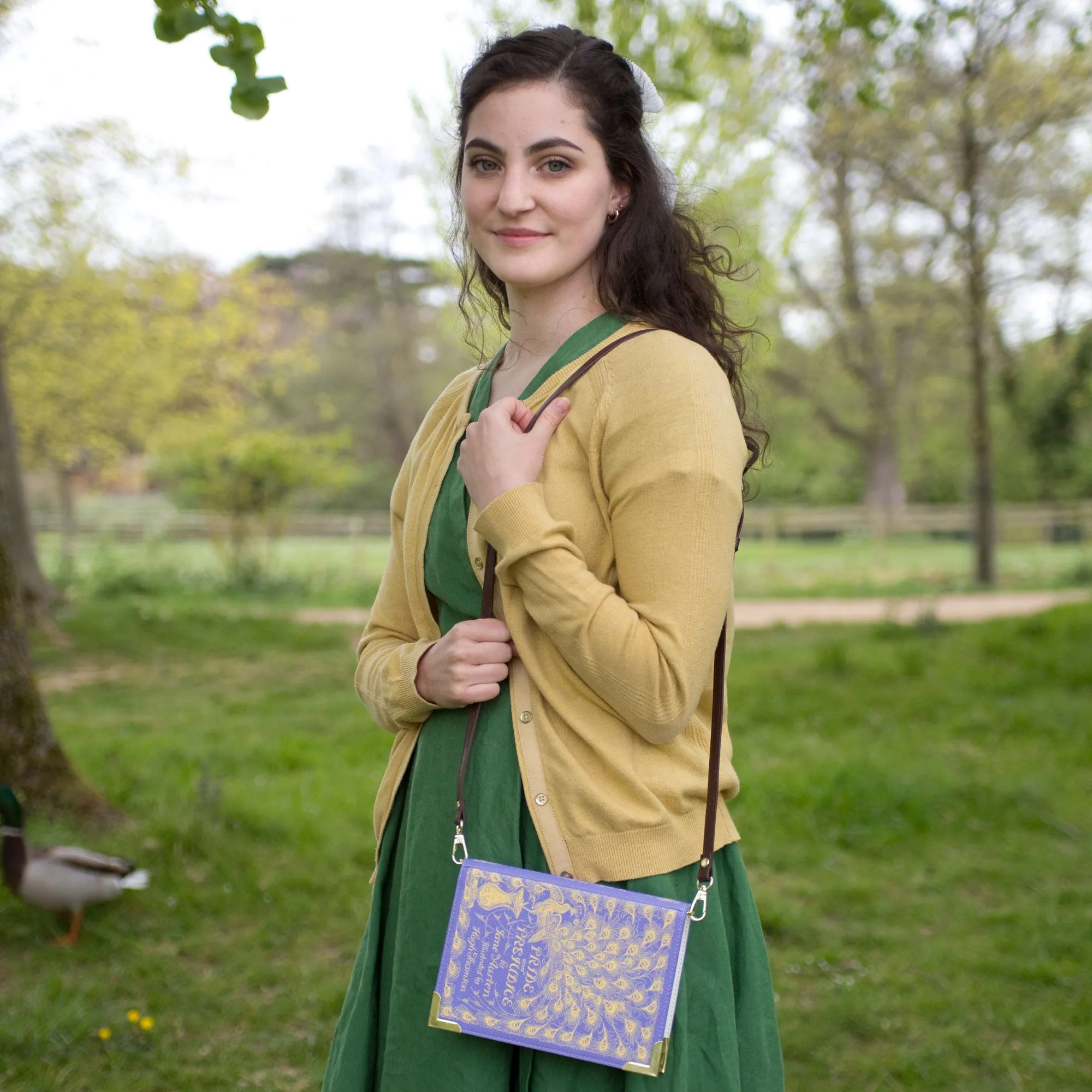 Pride and Prejudice Purple Book Handbag Crossbody Clutch