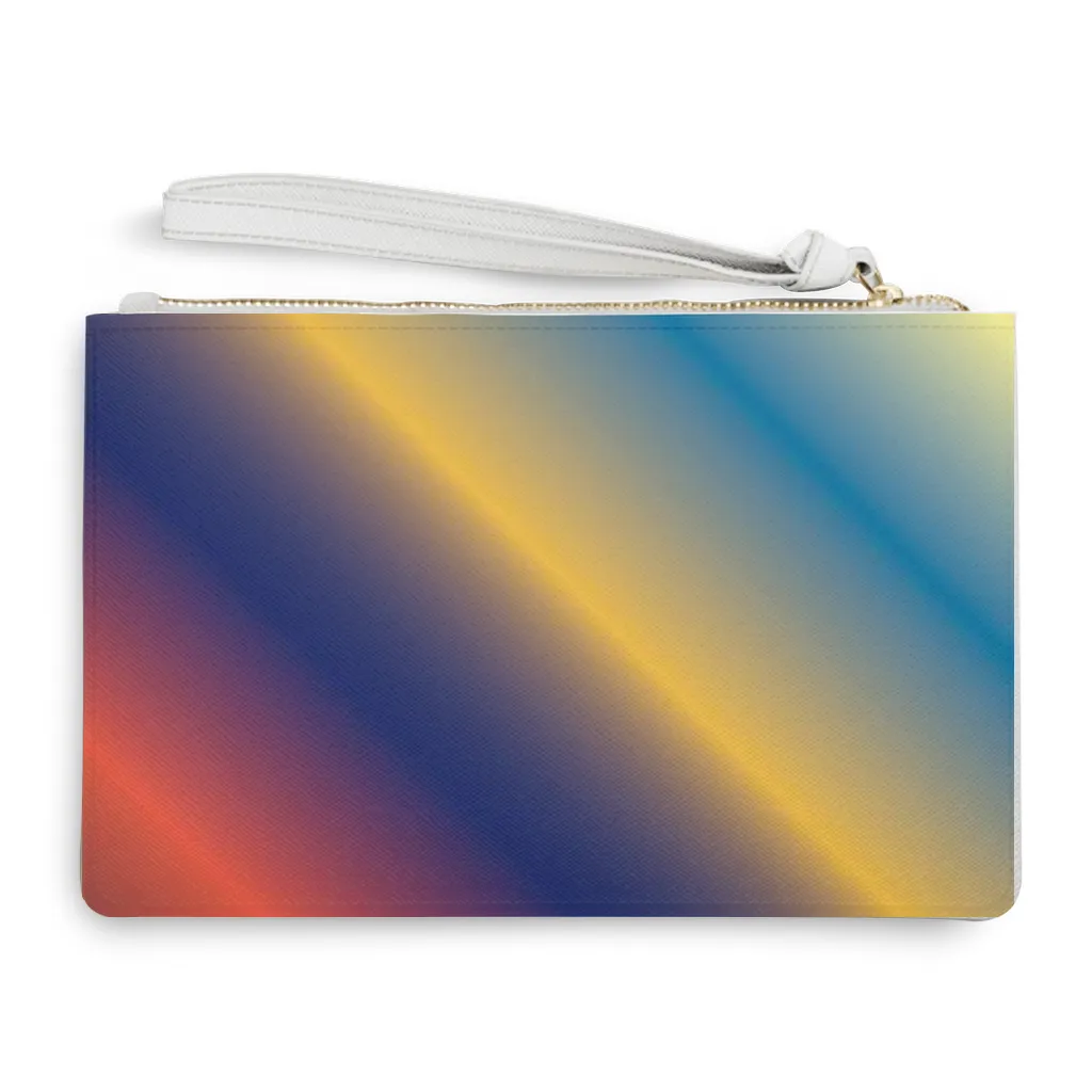 Rainbow Gradient Vegan Leather Handbag Clutch