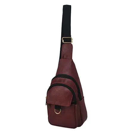 Red NGIL Faux Leather Sling Shoulder Bag