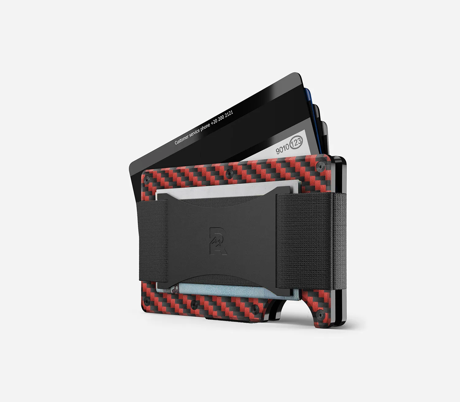 Ridge Wallet - Red Carbon 3k