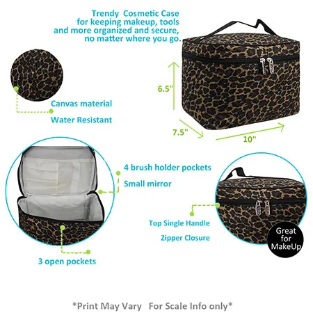 SALE! Leopard print NGIL Large Top Handle Cosmetic Case