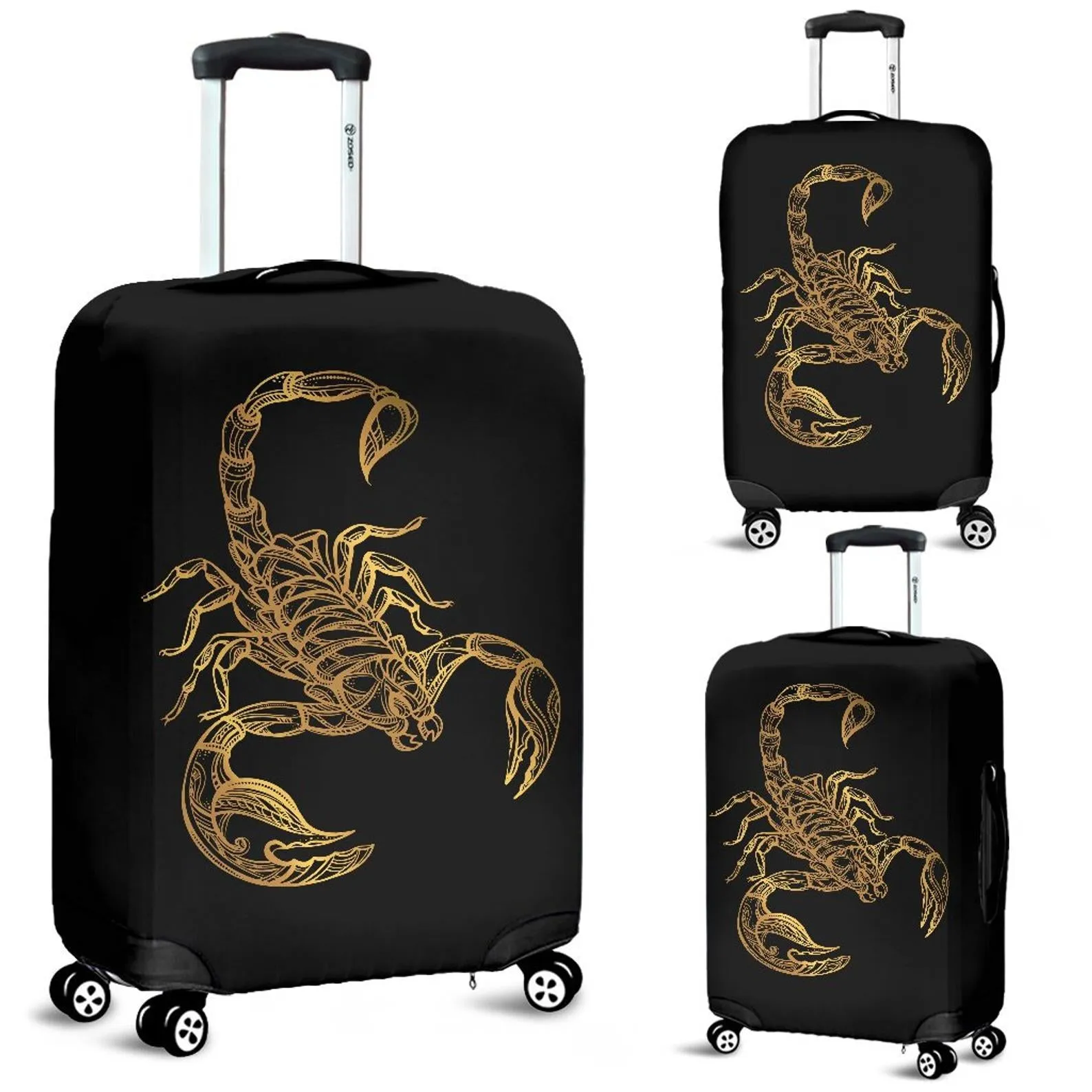 Scorpio Luggage Suitcase Cover, Scorpion Gift Item, Luggage Protector, Custom Luggage Wrap, Scorpion Fabric Luggage Cover Decor