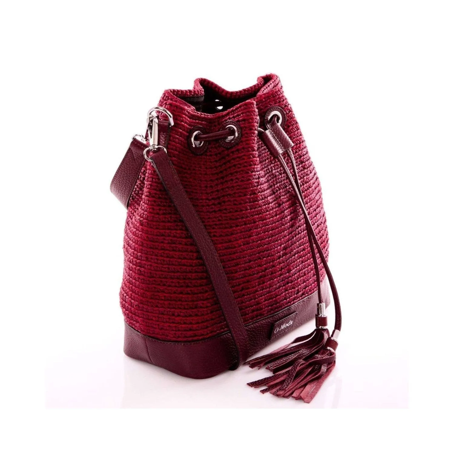 Shoulder Bag / Handbag Handmade Waxed Rope with Leather Straps