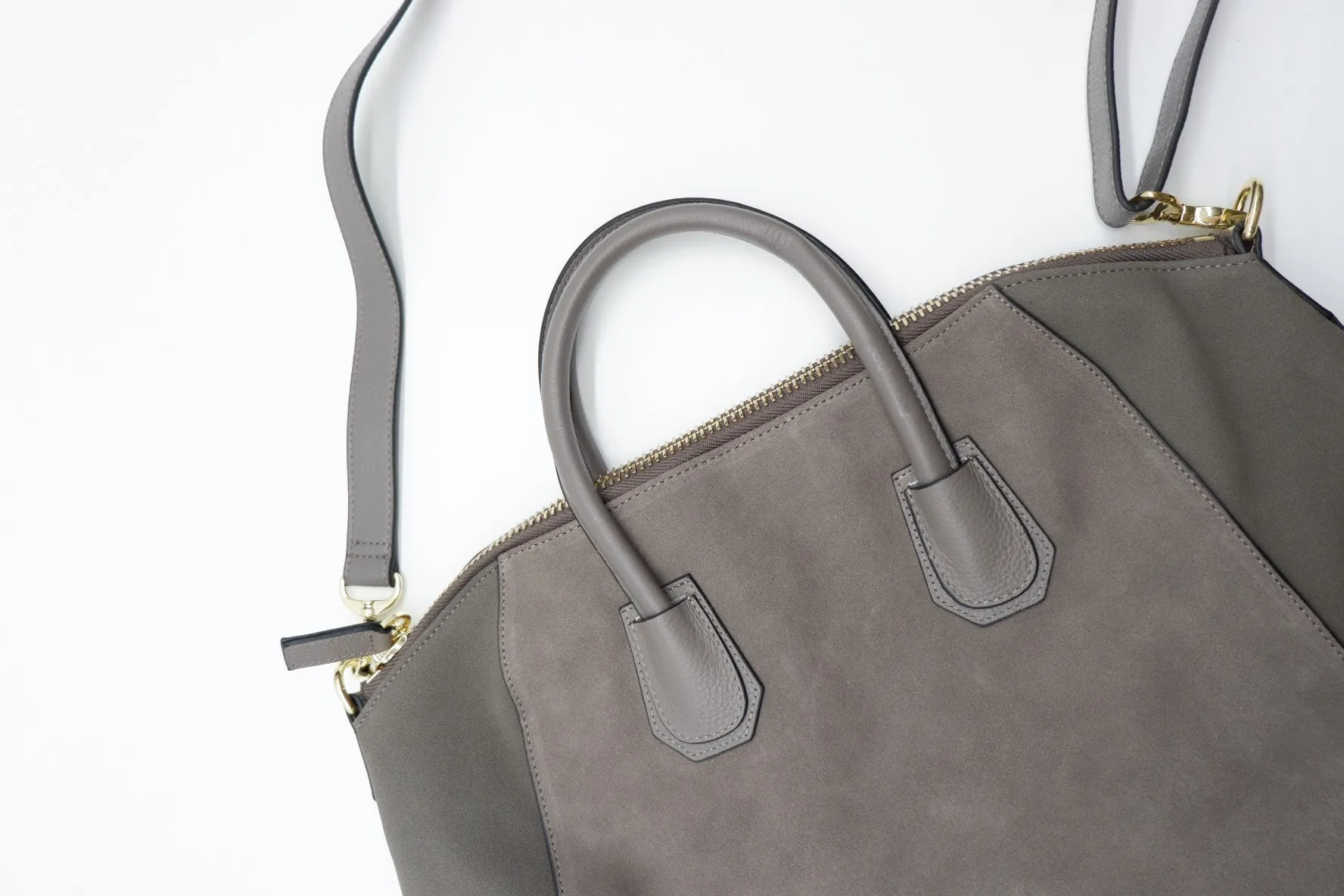 ST IVES - Addison Road Grey Suede Handbag