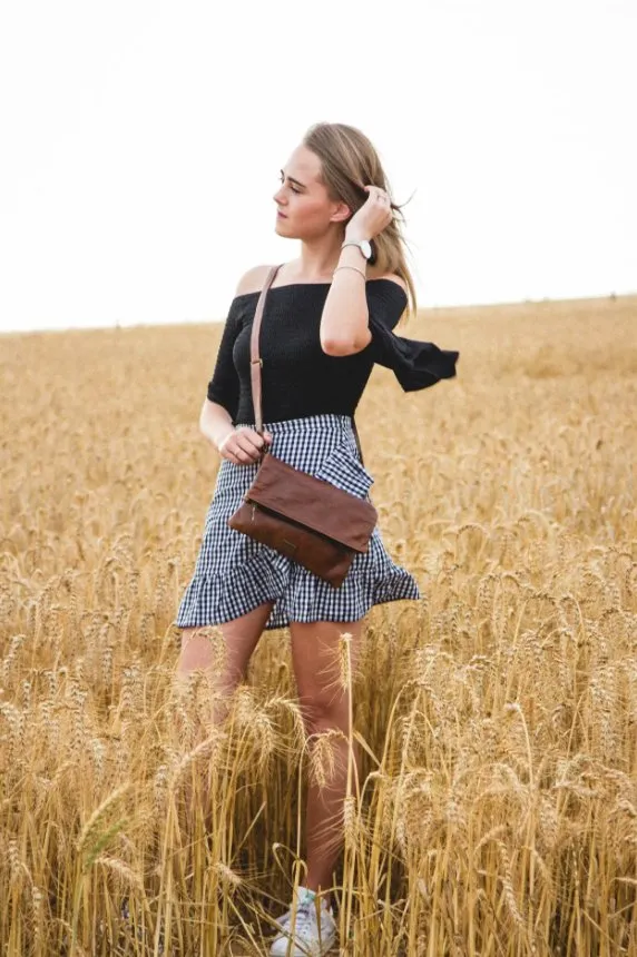 Tan Leather Goods - Nina Leather Sling Bag | Pecan