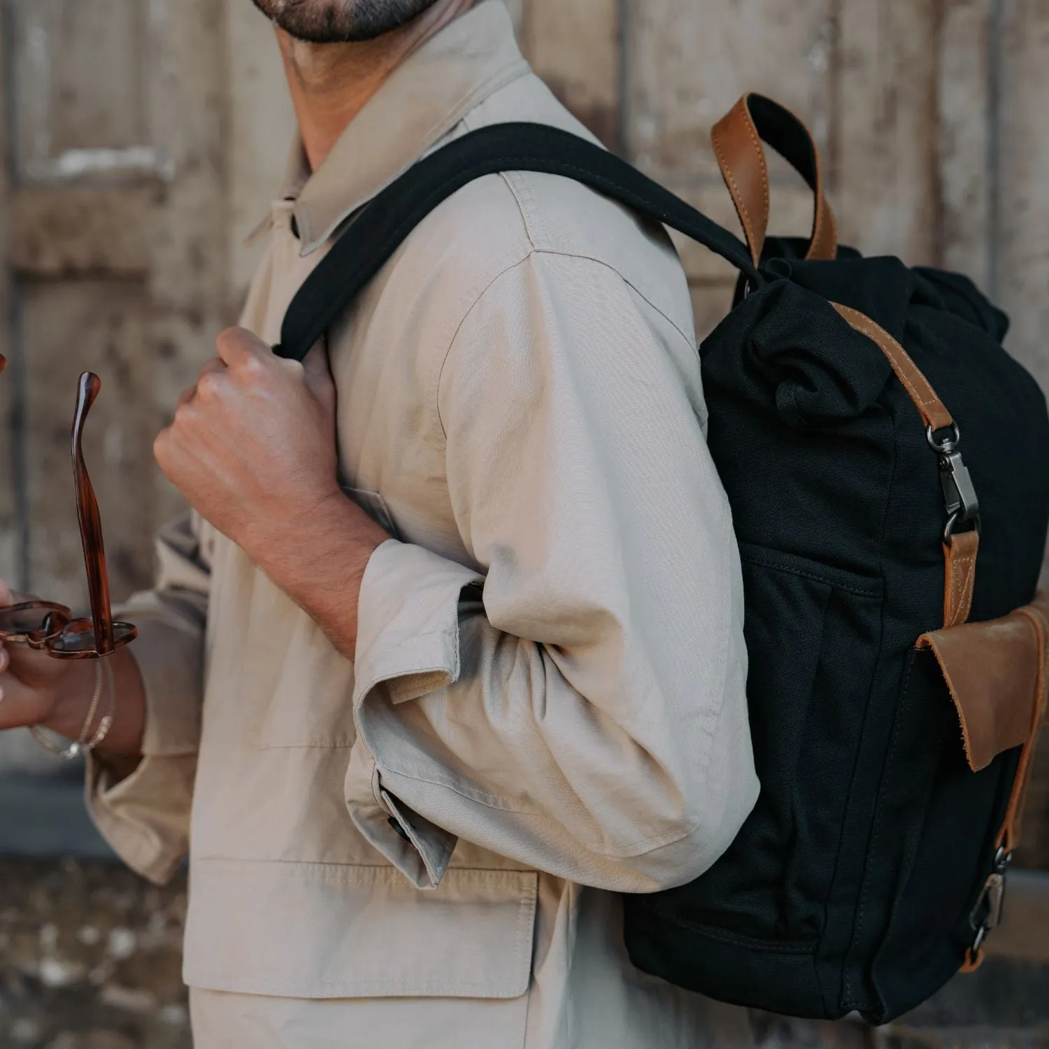 Tay - Canvas Rolltop Backpack