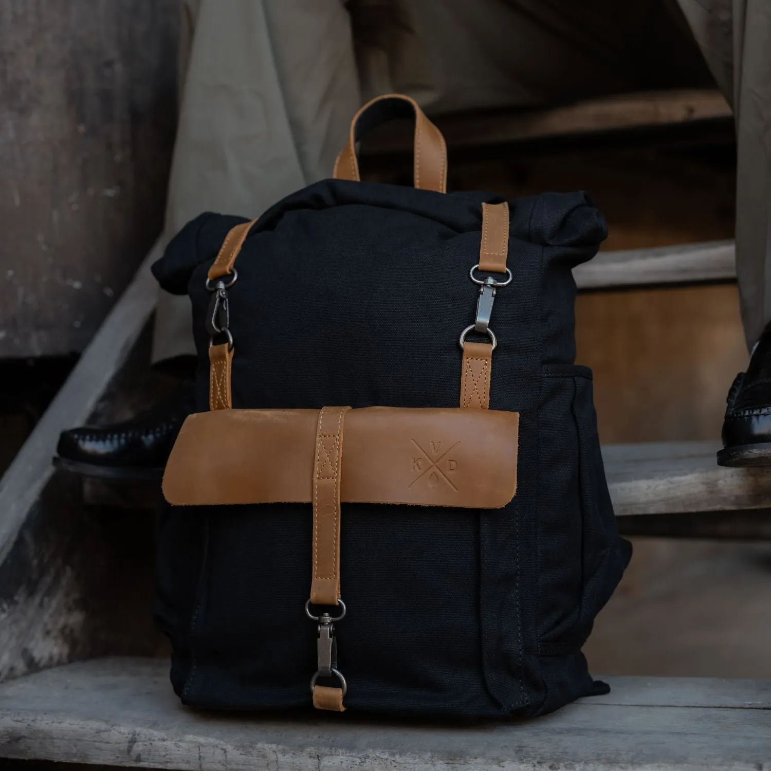 Tay - Canvas Rolltop Backpack