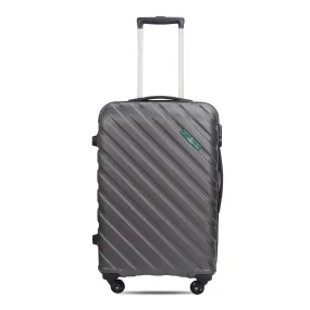 THE CLOWNFISH Armstrong Luggage Abs Hard Case Suitcase Four Spinner Wheels Trolley Bag- Copper Silver (Medium Size, 65 Cm- 24 Inch), Grey