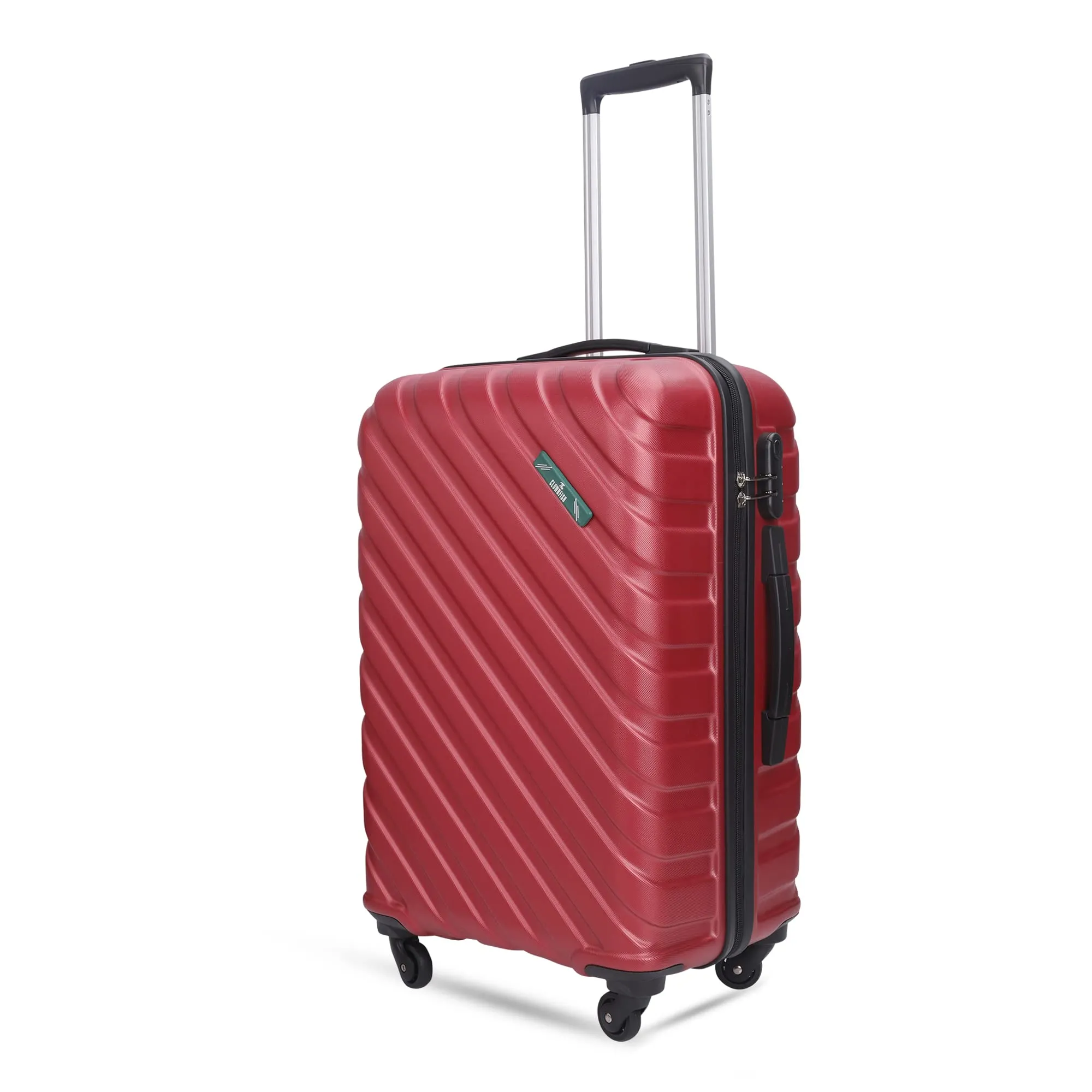 THE CLOWNFISH Armstrong Luggage ABS Hard Case Suitcase Four Wheel Trolley Bag- Red (Medium size, 65 cm- 24 inch)