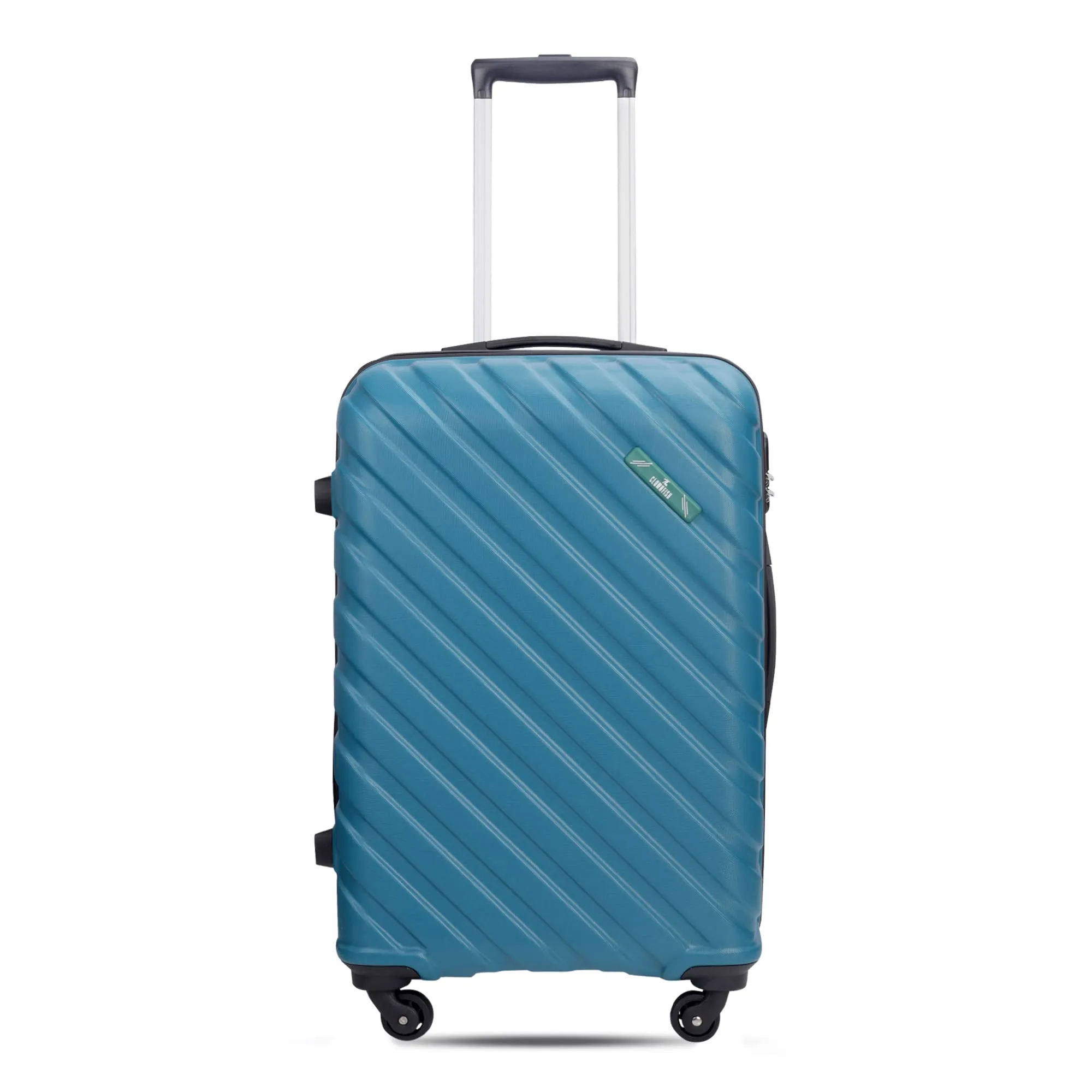 THE CLOWNFISH Armstrong Luggage ABS Hard Case Suitcase Four Wheel Trolley Bag- Teal (Medium size, 65 cm- 24 inch)